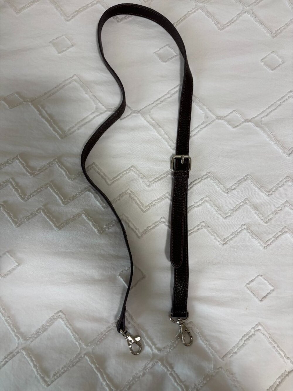 New No Tags Dark Brown PU Leather Replacement Purse Strap Adjustable Crossbody